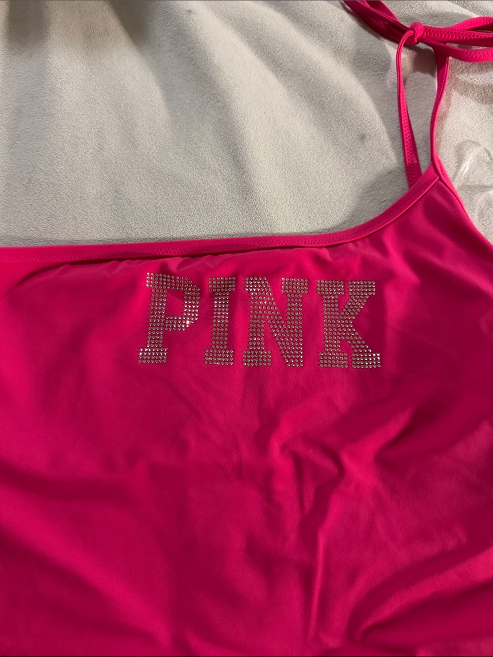 PINK Victoria's Secret Bright Pink Swim Set L - Picture 3 of 13